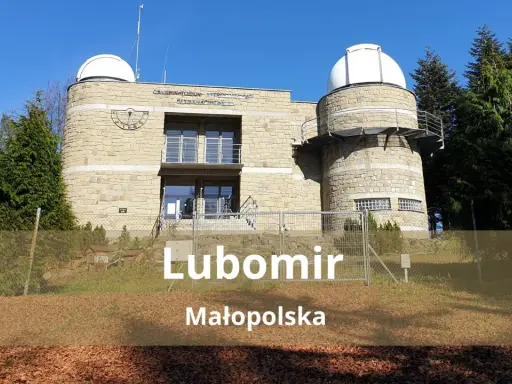 Obserwatorium astronomiczne na szczycie Lubomir. Wspaniałe widoki i ścieżki spacerowe w Małopolsce.